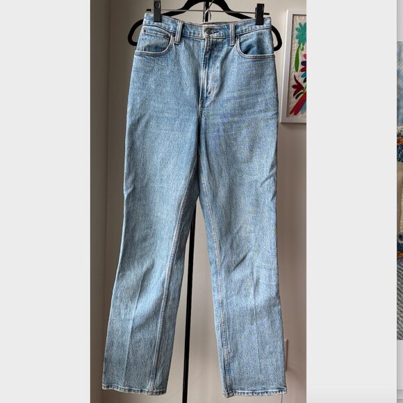 Abercrombie & Fitch 90s Straight Ultra High Rise Blue Jeans - Size 26 / 2 - Picture 7 of 9